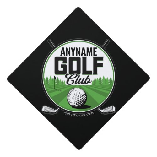 Personalized NAME Golfing Pro Golf Club Player  Graduation Cap Topper