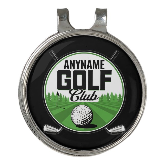 Personalized NAME Golfing Pro Golf Club Player   Hat Clip (Front)