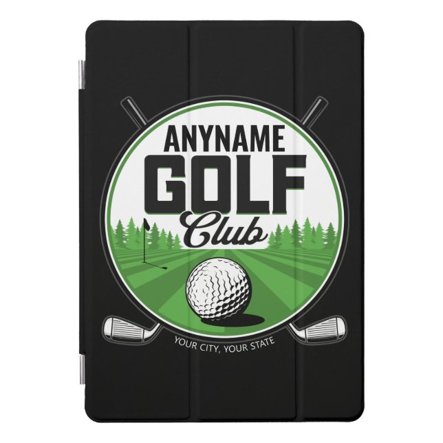 Personalized NAME Golfing Pro Golf Club Player  iPad Pro Cover (Front)