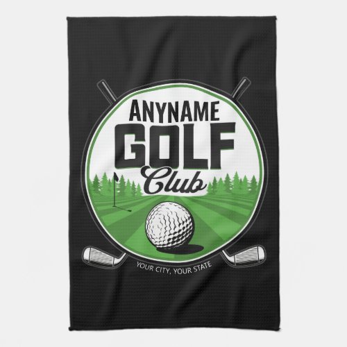 Personalized NAME Golfing Pro Golf Club Player   Kitchen Towel