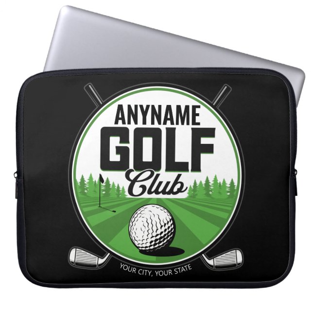 Personalized NAME Golfing Pro Golf Club Player   Laptop Sleeve (Front)