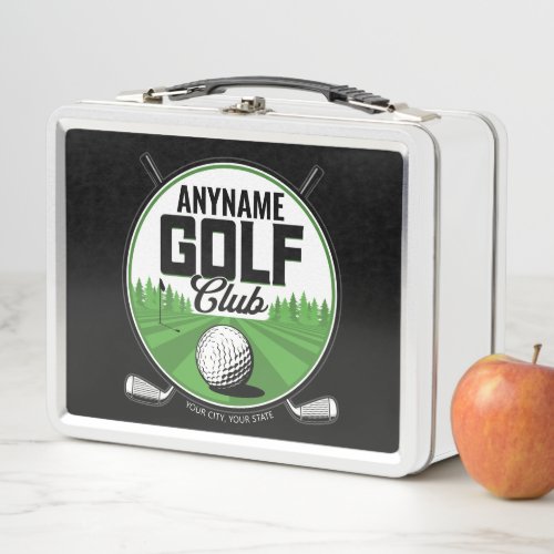 Personalized NAME Golfing Pro Golf Club Player  Metal Lunch Box
