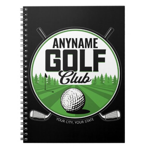 Personalized NAME Golfing Pro Golf Club Player   Notebook