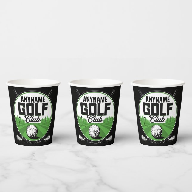 Personalized NAME Golfing Pro Golf Club Player   Paper Cups (Multi)