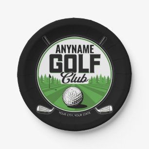 Personalized NAME Golfing Pro Golf Club Player Paper Plates