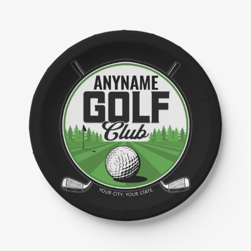 Personalized NAME Golfing Pro Golf Club Player   Paper Plates