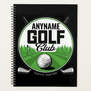 Personalized NAME Golfing Pro Golf Club Player Planner