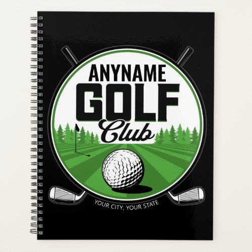 Personalized NAME Golfing Pro Golf Club Player  Planner