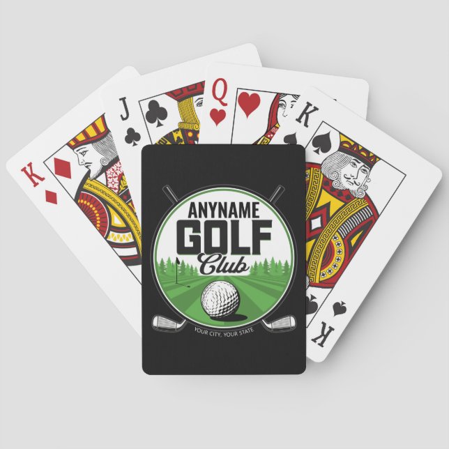 Personalized NAME Golfing Pro Golf Club Player   Poker Cards (Back)