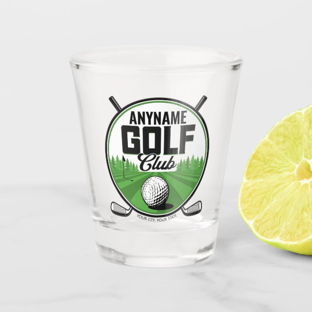 Personalized NAME Golfing Pro Golf Club Player  Shot Glass (Front)