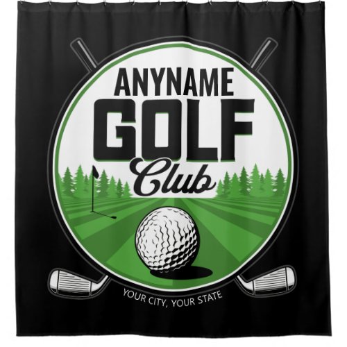 Personalized NAME Golfing Pro Golf Club Player  Shower Curtain