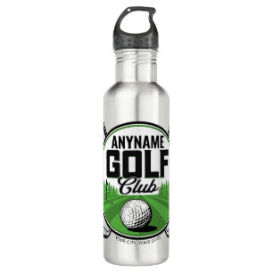 Personalized NAME Golfing Pro Golf Club Player Stainless Steel Water Bottle