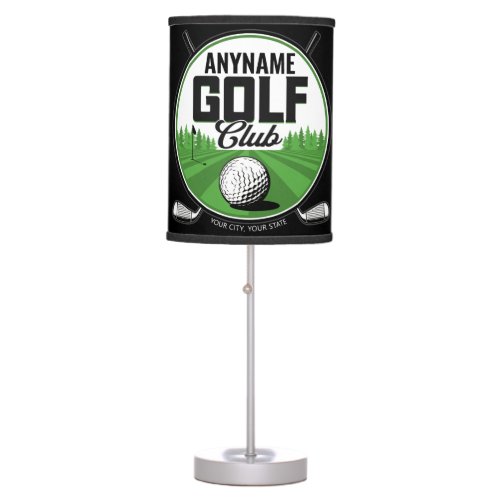 Personalized NAME Golfing Pro Golf Club Player Table Lamp