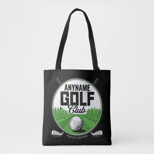 Personalized NAME Golfing Pro Golf Club Player  Tote Bag (Front)