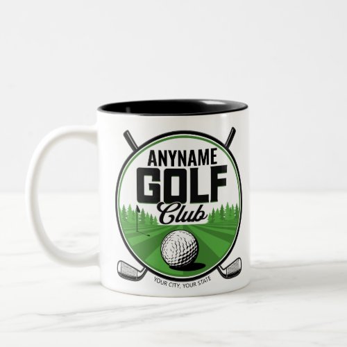 Personalized NAME Golfing Pro Golf Club Player   Two_Tone Coffee Mug
