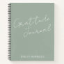 Personalized Name Gratitude Journal Sage Green