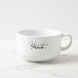 Personalized Name Gray Minimalist Script