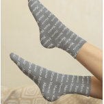 Personalized Name Gray Socks at Zazzle