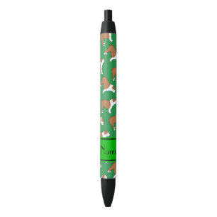 Personalized name green Bulldog Pen