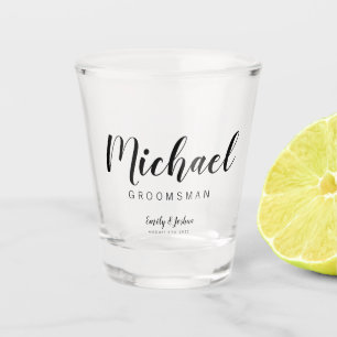 Personalized Name GROOMSMAN Shot glass