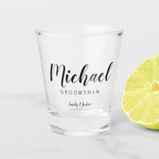 Personalized Name GROOMSMAN Shot glass