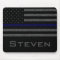 Personalized Name Grunge Thin Blue Line Flag