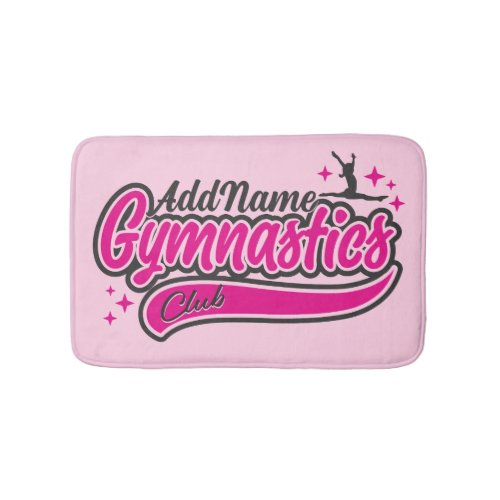 Personalized NAME Gymnast Split Leap Gymnastics  Bath Mat