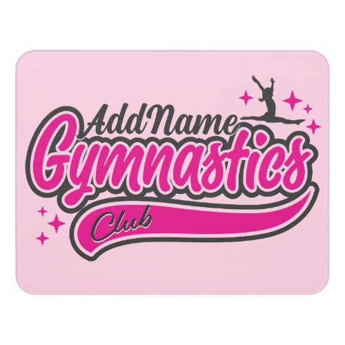 Personalized NAME Gymnast Split Leap Gymnastics  Door Sign