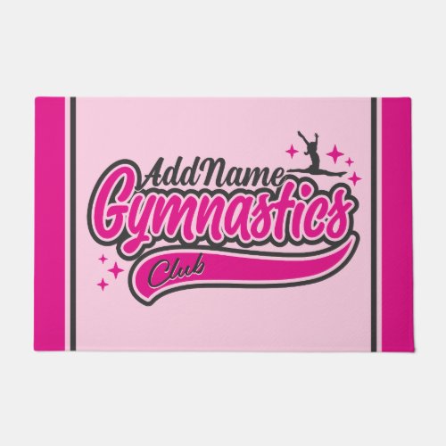 Personalized NAME Gymnast Split Leap Gymnastics  Doormat