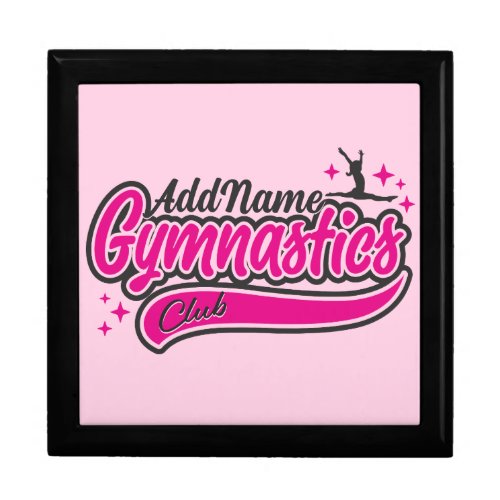 Personalized NAME Gymnast Split Leap Gymnastics Gift Box