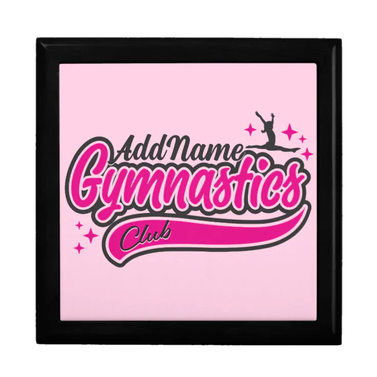 Personalized NAME Gymnast Split Leap Gymnastics Gift Box Zazzle