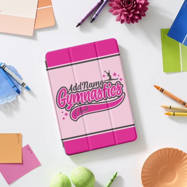Personalized NAME Gymnast Split Leap Gymnastics iPad Pro Cover (Desk)