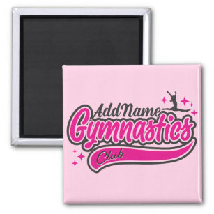 Personalized NAME Gymnast Split Leap Gymnastics  Magnet