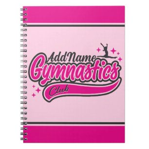 Personalized NAME Gymnast Split Leap Gymnastics Notebook