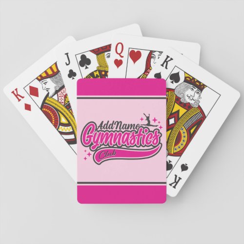 Personalized NAME Gymnast Split Leap Gymnastics  Poker Cards