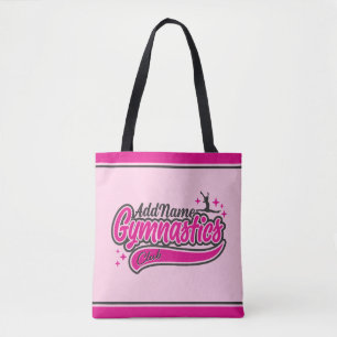 Personalized NAME Gymnast Split Leap Gymnastics  Tote Bag