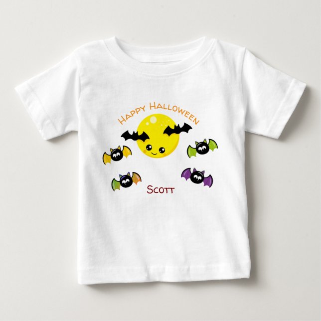 Personalized name Halloween Baby T-Shirt (Front)