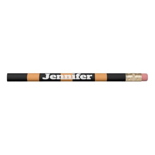 Personalized Name Halloween Striped Pencils