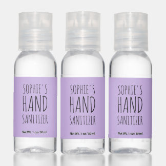 Personalized Name Hand Sanitizer Travel Bottle Set