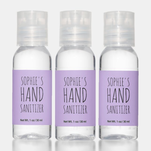 Personalized Name Hand Sanitizer Travel Bottle Set (Set)