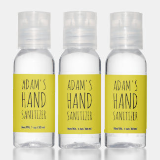 Personalized Name Hand Sanitizer Travel Bottle Set