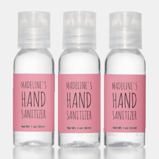 Personalized Name Hand Sanitizer Travel Bottle Set