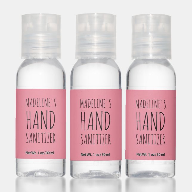 Personalized Name Hand Sanitizer Travel Bottle Set (Set)