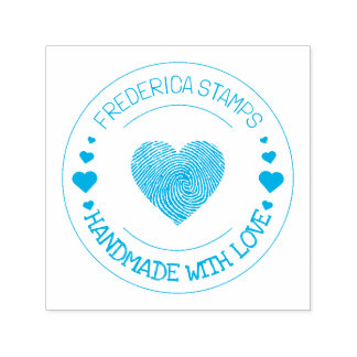 Personalized Name Handmade with Love Heart  Self-inking Stamp