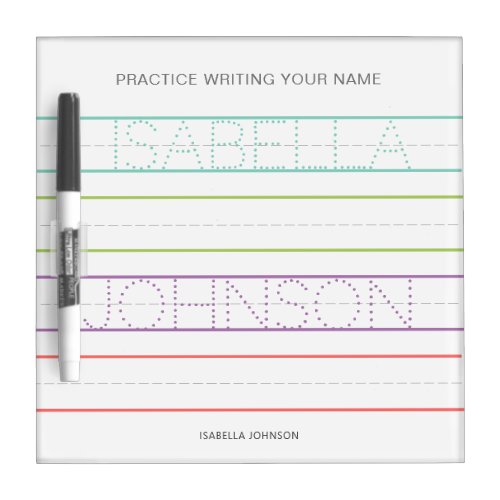 Personalized Name Handwriting Practice Whiteboard