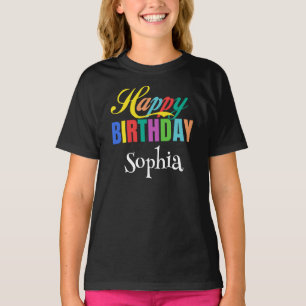 Personalized Name Happy Birthday Gift Custom T-Shirt