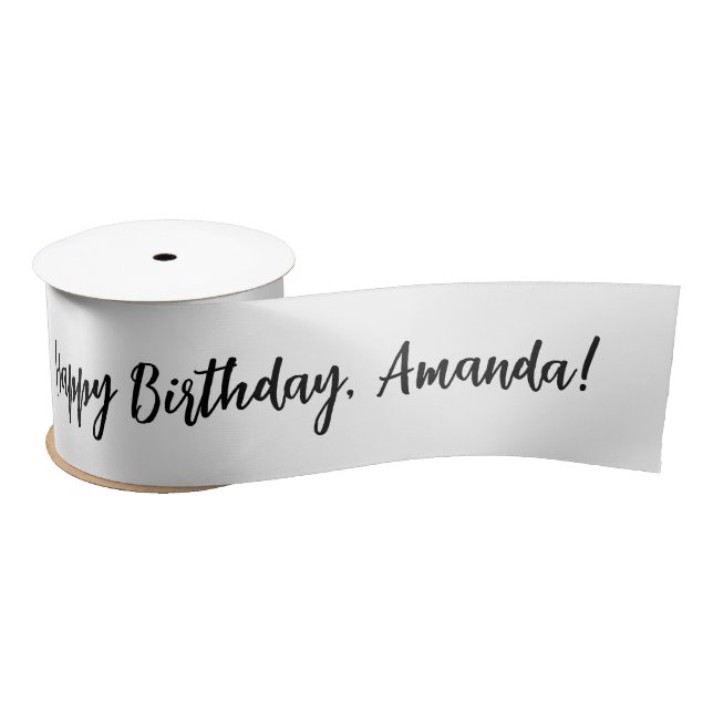 Personalized Name Happy Birthday Satin Ribbon (Spool)