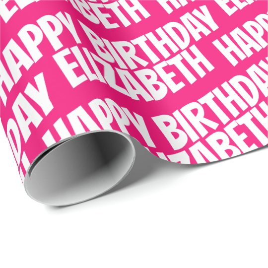 Personalized Name Happy Birthday Wrapping Paper