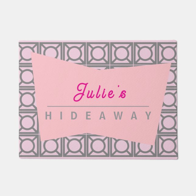 Personalized Name Hideaway MCM Door Mat (Front)