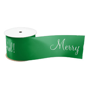 Personalized Name Holiday Christmas Gift Satin Rib Satin Ribbon